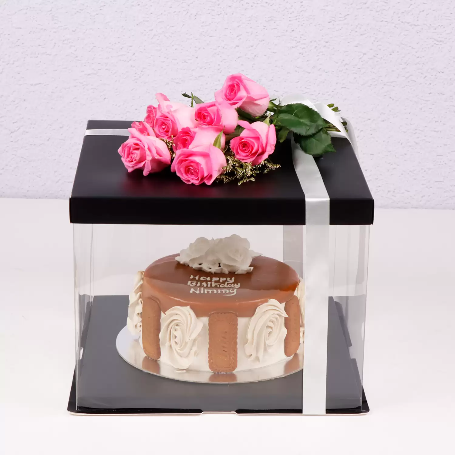 Special Lotus Biscoff Cake with Pink Roses