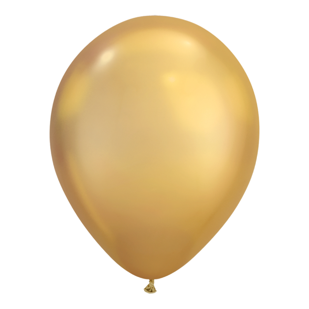 gold helium balloon